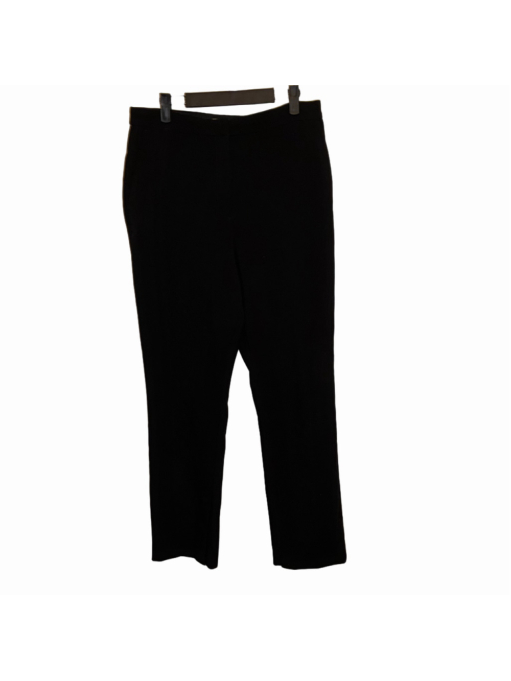 H&M Black Straight Leg Tailored Stretch Trousers Size 12